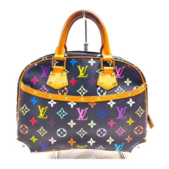 Auth Louis Vuitton Black Monogram Trouville Murakami Multicolor - Picture 1 of 15